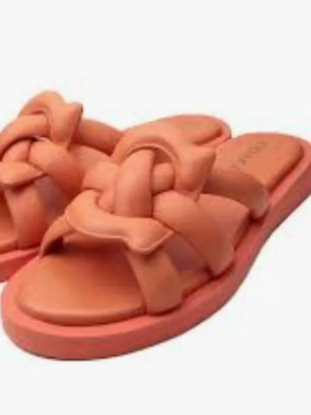 GEORGIE WOVEN LEATHER SANDALS IN ORANGE - COACH